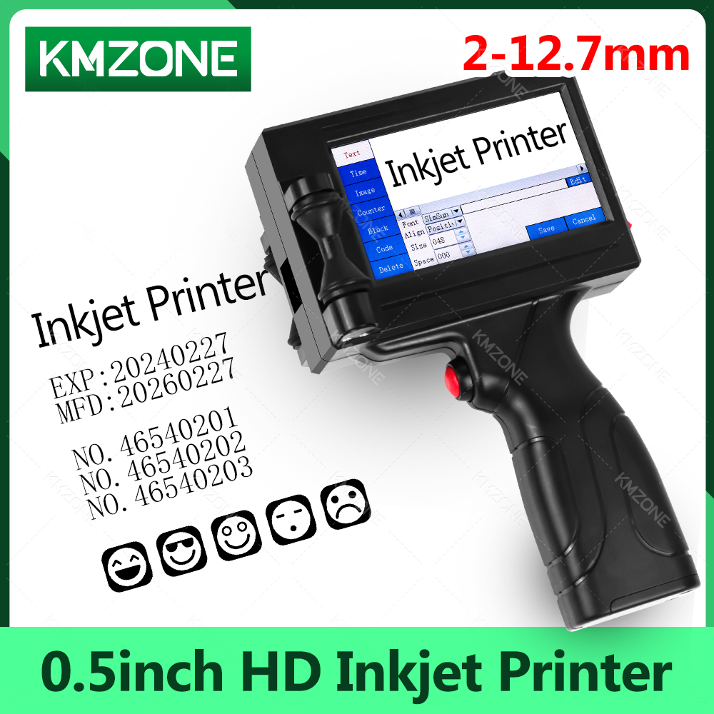 Commercial Book Printing Machines - 12.7mm Portable Inkjet Printer Handheld TIJ