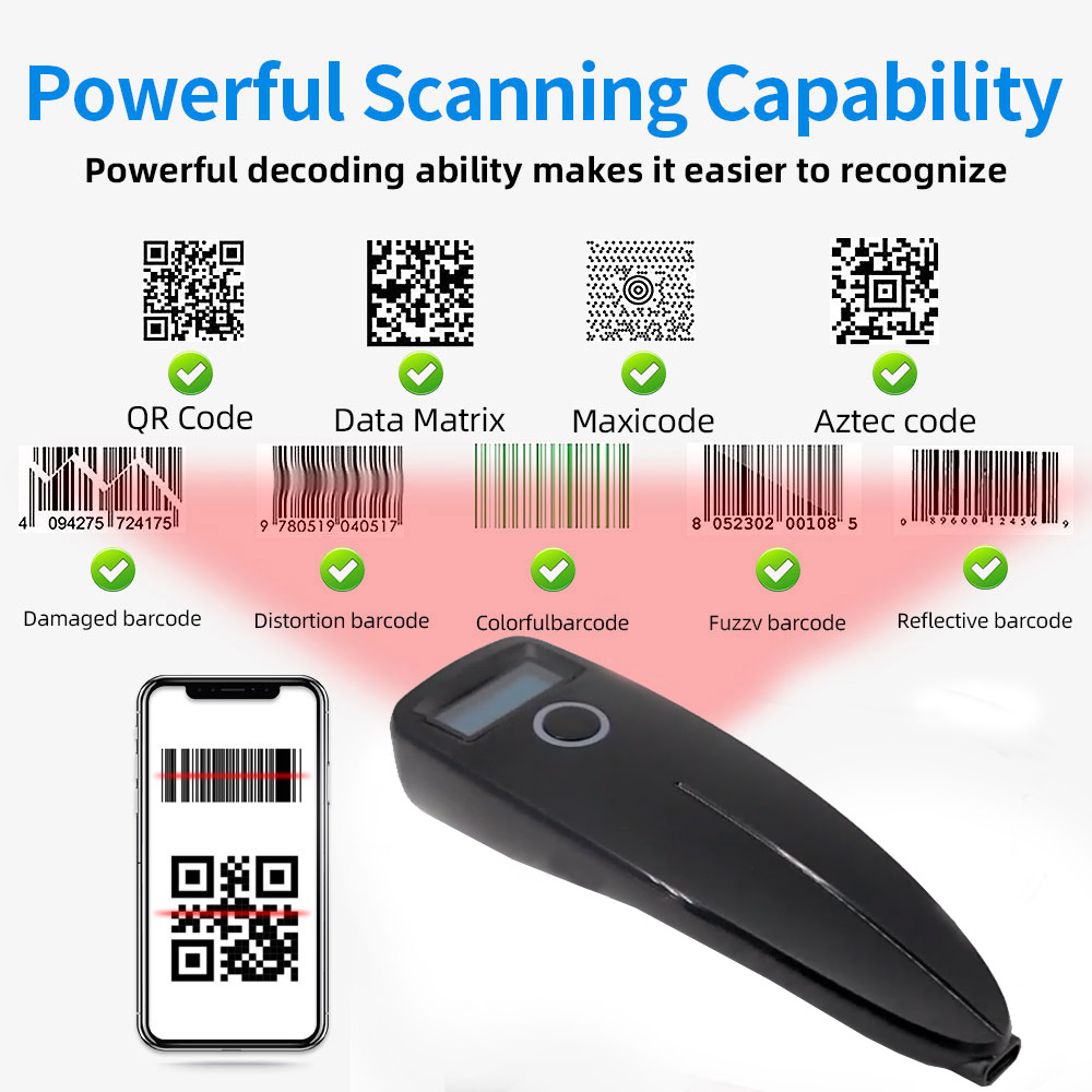 Barcode Scanner Wireless 1D 2D - Barcode Printer review and price